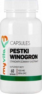 Grape seed extract standardized 100 mg 60 capsules MyVita