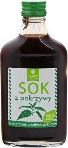 100% nettle juice, pressed from the whole nettles 200ml Zielona tłocznia
