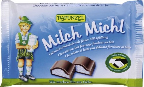 CHOCOLATE WITH MILK FILLING FOR CHILDREN BIO 100 g - RAPUNZEL