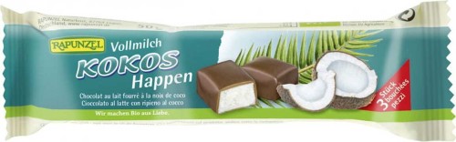 BATON MLECZNY Z NADZIENIEM KOKOSOWYM BIO 50 g - RAPUNZEL