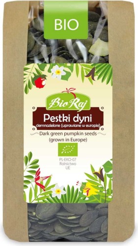 DARK GREEN PUMPKIN SEEDS  BIO GROWN IN EUROPE 300 g - BIO RAJ