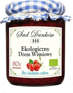 DŻEM WIŚNIOWY BEZ CUKRU BIO 260 g - SAD DANKÓW