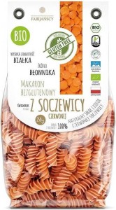  FUSILLI PASTA (FROM RED LENTIL) GLUTEN FREE BIO 250 g - FABIJAŃSCY
