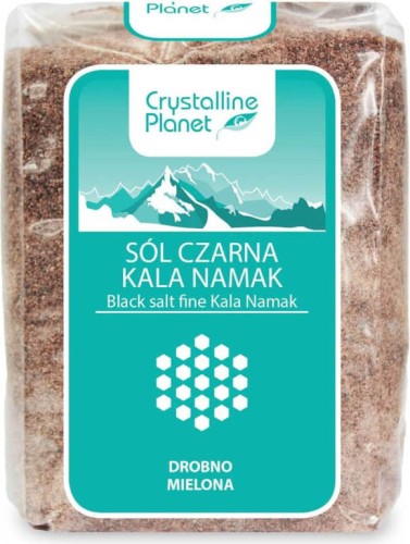 BLACK SALT KALA NAMAK FINE GROUND 600 g - CRYSTALLINE PLANET