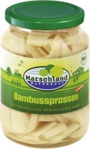 SLICED BAMBOO SHOOTS IN BRINE BIO 350 g - MARSLCHLAND NATURKOST