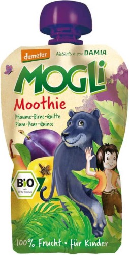 MOOTHIE - PLUM, PEAR AND QUINCE PUREE 100% FRUITS, NO SUGAR ADDED BIO 100 g - MOGLI