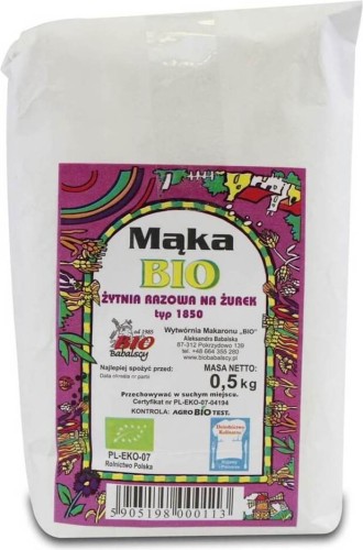 RYE FLOUR FOR SOUR RYE SOUP BIO 500 g - BABALSCY