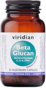 Beta glucan with vitamins C, D & Zink 30 capsules Viridian