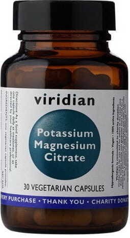 Potas en Magnesium Kalium Magnesiumcitraat 30 capsules Viridian