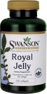 Mleczko pszczele 1000mg Royal Jelly 100 kapsułek SWANSON