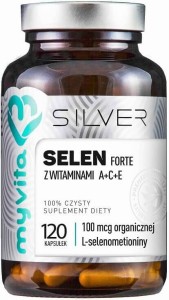 Selen Forte z witaminami A+C+E 120 kapsułek MyVita Silver Pure