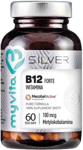 B12 Forte 100mcg metylokobalamina 60 kapsułek MyVita Silver Pure
