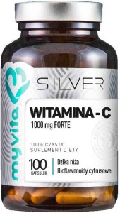 Witamina C Forte z dziką różą i bioflawonoidami 1000mg 100 kapsułek MyVita Silver Pure