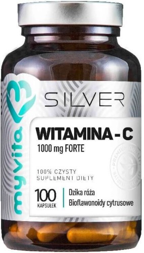 Witamina C Forte z dziką różą i bioflawonoidami 1000mg 100 kapsułek MyVita Silver Pure
