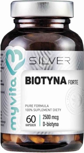 Biotyna Forte 2500mcg 60 kapsułek MyVita Silver Pure