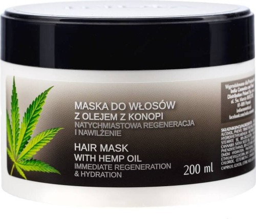 Maska do włosów z olejem z konopi 200ml India Cosmetics
