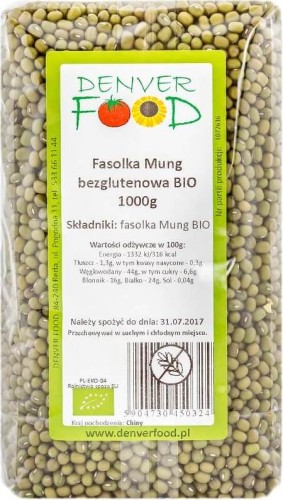 Mung beans gluten-free BIO 1000g Denver Food