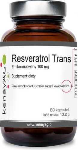 Resweratrol zmikronizowany Resveratrol Trans 100mg 60 kapsułek kenayAG