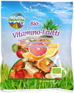 Fruit jelly with vitamin C without lactose gluten free BIO 100g - Okovital
