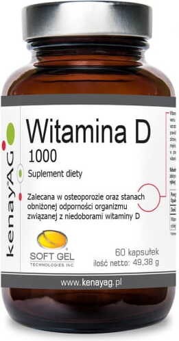 Vitamin D3 1000 IU 60 capsules kenayAG