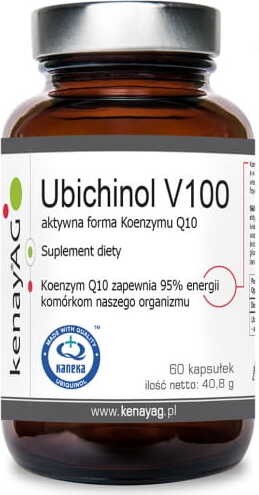 Ubiquinol V100 co-enzym Q10 100 mg 60 capsules kenayAG