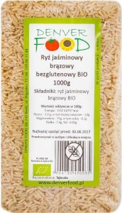 Brown rice jasmine gluten-free BIO 1000g Denver Food
