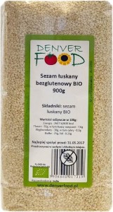 Shelled sesame gluten-free BIO 900g Denver Food