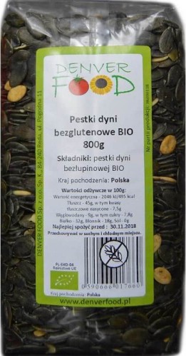 Pumpkin seeds gluten-free BIO 800g Denver Food