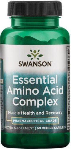 AjiPure Kompleks 9 aminokwasów AjiPure 9 Essential Aminos Formula 60 kapsułek SWANSON