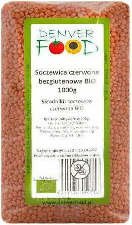Red Lentils gluten-free BIO 1000g Denver Food