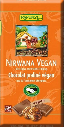 CZEKOLADA COUVERTURE Z NADZIENIEM PRALINOWYM NIRWANA BIO 100 g - RAPUNZEL