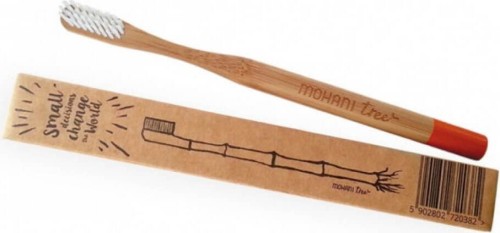 Mohani bamboe tandenborstel - zacht oranje