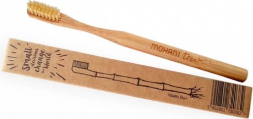 Bamboo toothbrush Mohani - medium natural