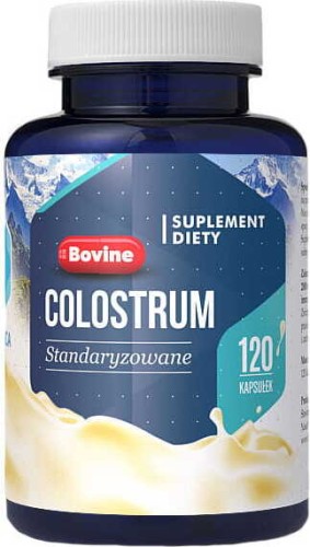 Colostrum bydlęce bovine standaryzowane 440mg 120 kapsułek Hepatica