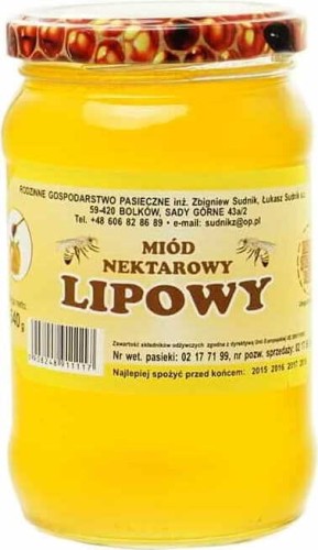 Nectar-lindehoning 500g Rodzinna Pasieka Sudnik