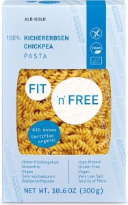 PASTA (CHICKPEAS) GLUTEN-FREE BIO 300 g - ALB-GOLD (FIT'N'FREE)