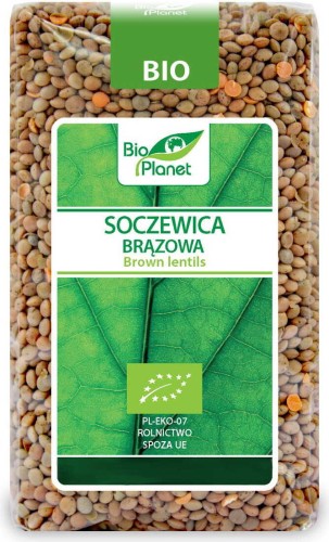 SOCZEWICA BRĄZOWA BIO 500 g - BIO PLANET