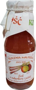 Juice rhubarb with apple BIO 300 ml - TŁOCZNIA MAURERA