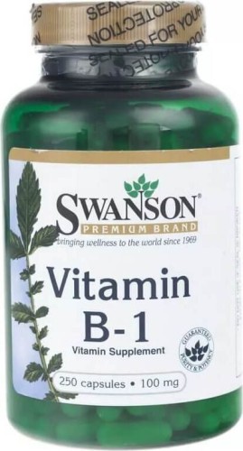Witamina B-1 Tiamina Vitamin B-1 100mg 250 kapsułek SWANSON