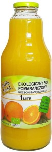 SOK POMARAŃCZOWY BIO 1 L - JAFFA GOLD