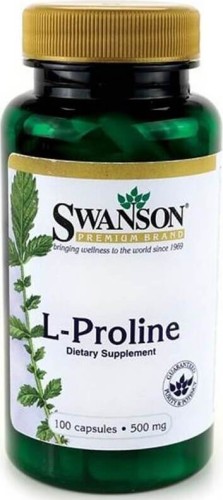 L-Prolina L-Proline 500mg 100 kapsułek SWANSON