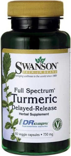 Full Spectrum Turmeric Delayed-Release 750mg 60 capsules SWANSON