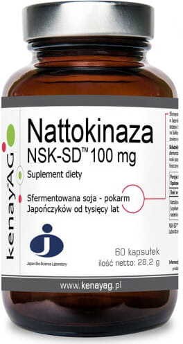 Gefermenteerde sojabonen Nattokinase NSK-SD 100 mg 60 kenayAG-capsules