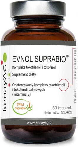 Tocotrienols and palm tocopherols Vitamin E Evnol Suprabio 60 capsules kenayAG