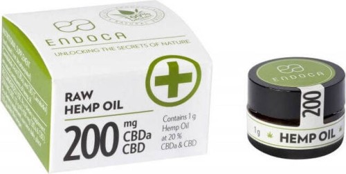 Hemp paste RAW 20% 200mg CBDa+CBD 1g Endoca
