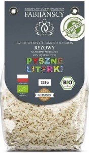 PASTA (WHITE RICE) LETTERS GLUTEN-FREE BIO 225 g - FABIJAŃSCY