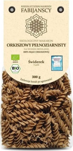 PASTA (SPELT) WHOLEGRAIN FUSILLI BIO 300 g - FABIJAŃSCY