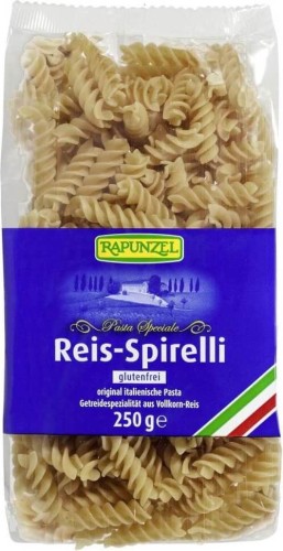 PASTA (RICE WHOLEMEAL) SPIRALS GLUTEN-FREE BIO 250 g - RAPUNZEL