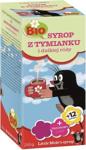 Syrup for children with thyme and wild rose BIO 250 g – Apotheke (little mole)