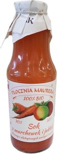 CARROT JUICE WITH APPLE BIO 700 ml - TŁOCZNIA MAURERA